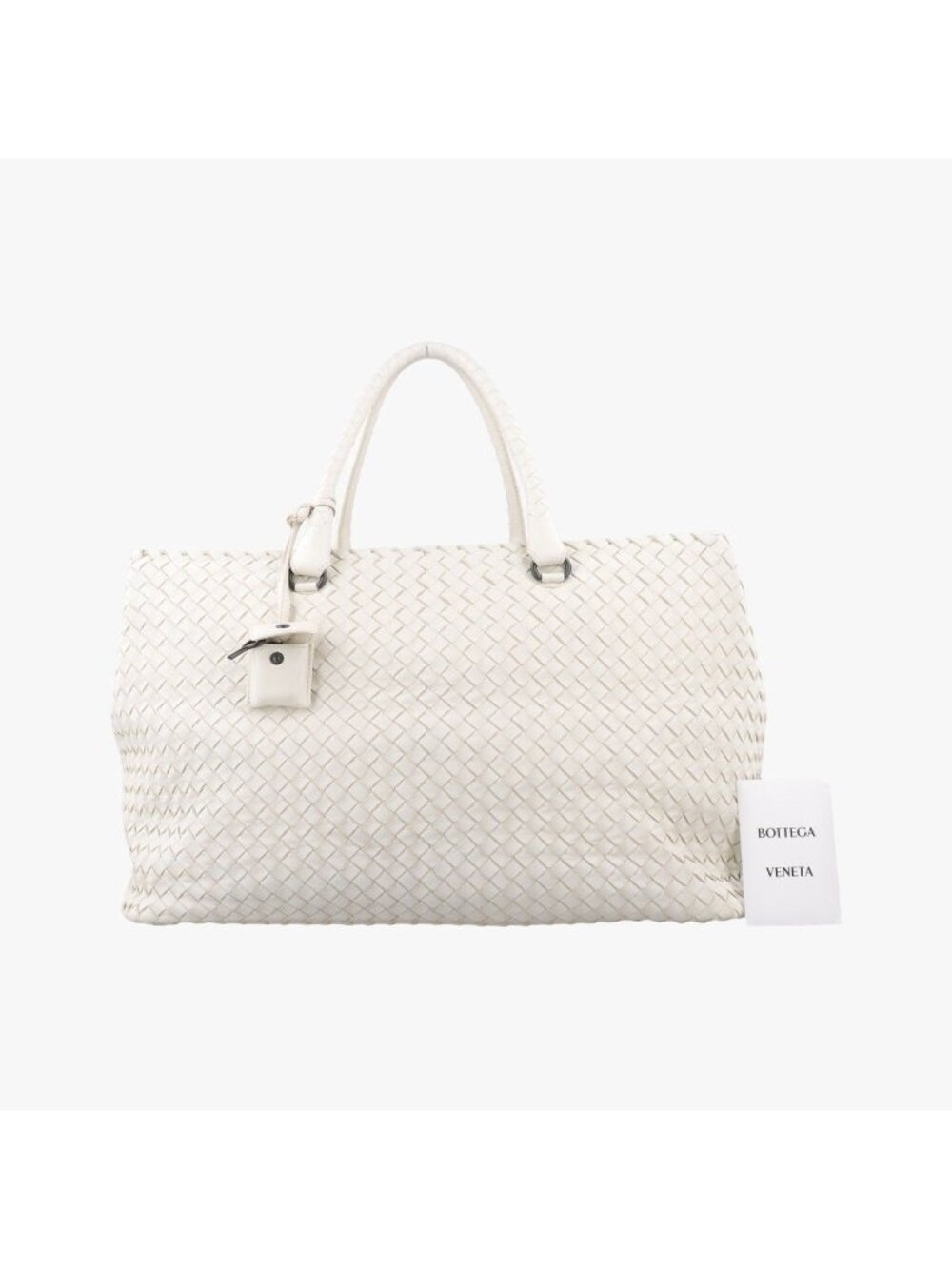 Bottega Veneta Intrecciato White Lambskin Handbag